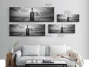 Whiskey on Beach, Bottle Seascape, Moody Coastal Still Life, Canvas Print, Masculine Bar Wall Art, Rustic Living Room Accent Piece