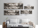 Wild Coastline, Rugged Waves, Stormy Shore, Nature Photography, Framed Canvas Print, Fall Living Room Wall Art, Rustic Coastal Decor