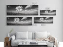 Daisy Flower, Single Bloom, Coastal Breeze, Minimal Wall Decor, Framed Canvas Print, Boho Bedroom Art, Nature Inspired Photography
