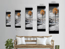 Orange Palm, Desert Oasis, Tropical Escape, Surreal Nature Scene, Framed Canvas Print, Boho Bathroom Wall Art, Desert Decor, Bedroom Decor