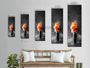 Fire Burst, Orange Explosion, Energy Impact, Fiery Blast, Framed Canvas Print, Abstract Modern Art, Gamer Room Decor, Bold Statement Piece
