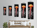 Jellyfish, Ocean Glow, Underwater Beauty, Bright Sea Life, Canvas Print, Bathroom Wall Art, Coastal Vibes, Marine Nature Photography