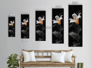 White Lily Bloom, Moody Flower Art, Dark Botanical, Elegant Glow, Framed Canvas Print Bedroom Wall Art, Modern Floral Minimalist