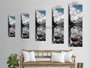 Alpine Reflection, Lake View, Mountain Tranquility, Framed Canvas Print, Nature Lover Gift, Bathroom Wall Art, Boho Landscape Art, Neutral Decor