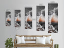 Splash Art, Sea Foam, Sunset Water, Ocean Spray, Canvas Print, Bathroom Wall Art, Beach Aesthetic, Abstract Coastal Photography