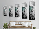 Teal Wave, Ocean Power, Surf Break, Coastal Energy, Canvas Print, Bathroom Wall Art, Modern Ocean Photography, Minimalist Sea Decor