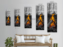 Ember Glow, Campfire Evening, Rustic Firelight, Canvas Print, Autumn Wall Art, Nature Photography, Minimalist Adventure Decor