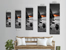 Sunset Beach Scene, Coastal Glow Decor, Dramatic Shoreline Art, Framed Canvas Print, Ocean Wall Art, Fall Vibes Bedroom Accent