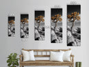Twisted Tree, Desert Bloom, Rustic Wilderness, Nature Drama, Framed Canvas Print, Boho Living Room Wall Art, Moody Outdoor Style