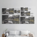 Tranquil Forest, Peaceful Pond, Autumn Riverbank, Framed Canvas Print, Nature Photography, Entryway Art, Fall Vibes, Rustic Wall Decor