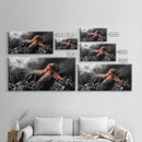 Octopus Ocean, Sea Creature Art, Deep Sea Wall Art, Marine Decor, Framed Canvas Print, Bathroom Wall Art, Moody Nautical, Coastal Vibes