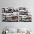 Cowboy Life, Red Shack, Desert Scene, American West, Canvas Print, Rustic Western Decor, Man Cave Wall Art, Adventure Aesthetic