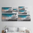 Beach House, Coastal Sunset, Ocean View, Framed Canvas Print, Modern Coastal Decor, Living Room Art, Ocean Sky Photography