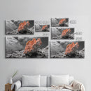 Coral Texture Art, Desert Coral Print, Earthy Organic Decor, Vibrant Nature Scene, Framed Canvas Print, Living Room Wall Art, Natural Art