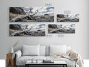 Driftwood, Coastal Tree, Beach Skeleton, Ocean Landscape, Framed Canvas Print, Coastal Decor, Neutral Tones, Office Wall Art