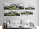 Mountain Hike Path, Scenic Peak Trail, Nature Landscape, Framed Canvas Print, Modern Cabin Decor, Adventure Wall Art, Minimalist Style