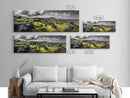 Golden Moss Hills, Modern Landscape, Earth Tones, Nature Scene, Canvas Print, Minimalist Art, Office Decor, Nature Lover Wall Art