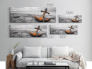 Rusted Anchor, Coastal Decay, Ocean Shore, Nautical Minimalism, Framed Canvas Print, Beach House Wall Art, Bathroom Wall Decor