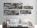 Twisted Desert Tree, Rocky Canyon Art, Dramatic Sky Nature Scene, Framed Canvas Print, Rustic Wall Decor, Moody Western Home Aesthetic