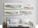Beidaihe, China Watercolor Beach Print, Vacation Gift, China Wall Art, Framed Canvas Print, Framed Beach Painting