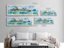 Bocas del Toro , Panamá Watercolor Beach Print, Vacation Gift, Panamá Wall Art, Framed Canvas Print, Framed Beach Painting