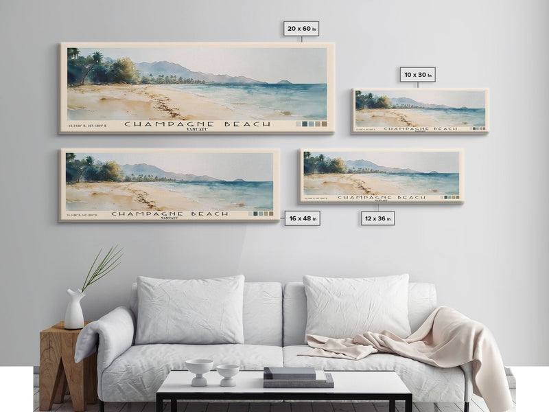 Champagne Beach, Vanuatu Watercolor Print, Vacation Gift, Vanuatu Wall Art, Beach Painting, Beach Decor, Beach Or Lakehouse Art