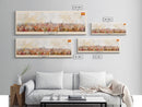 Bordeaux France Panoramic Travel Poster, Framed Canvas Print or Metal Wall Art, Travel Art, Home Decor, Panoramic Painting, Midcentury Art