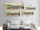 Braila Romania Travel Art, City Art, Framed Canvas Print or Metal Wall Art, Europe Travel Poster, Panoramic Wall Art, Extra Wide Wall Art