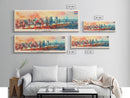 Rotterdam Netherlands Wall Art, Panoramic Travel Poster, Panoramic Framed Canvas Print, City Wall Art, Wall Hanging Home Decor, Travel Art