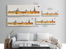 Vladimir Russia Wall Art, Panoramic Travel Poster, Panoramic Framed Canvas Print, City Wall Art, Wall Hanging Home Decor, Travel Art