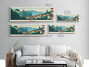 Braga Portugal Travel Art, City Art, Framed Canvas Print or Metal Wall Art, Europe Travel Poster, Panoramic Wall Art, Extra Wide Wall Art