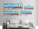Catania Italy Travel Print Wall Art, Panoramic City Art, Travel Art, Wall Decor, Vacation Gift, Framed Canvas Print Or Metal Art