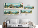 Foggia Italy Wall Art, Panoramic Travel Poster, Panoramic Framed Canvas Print, City Wall Art, Wall Hanging Home Decor, Travel Art