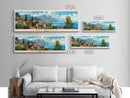 Kalamaria Greece Wall Art, Panoramic Travel Poster, Panoramic Framed Canvas Print, City Wall Art, Wall Hanging Home Decor, Travel Art