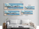 Kazan Russia Panoramic Travel Poster, Framed Canvas Print or Metal Wall Art, Travel Art, Home Decor, Panoramic Painting, Midcentury Art