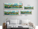Ljubljana Slovenia Wall Art, Panoramic Travel Poster, Panoramic Framed Canvas Print, City Wall Art, Wall Hanging Home Decor, Travel Art