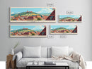 Miskolc Hungary Wall Art, Panoramic Travel Poster, Panoramic Framed Canvas Print, City Wall Art, Wall Hanging Home Decor, Travel Art