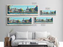 Peterborough United Kingdom Wall Art, Panoramic Travel Poster, Panoramic Framed Canvas Print, City Wall Art, Wall Hanging Home Decor, Travel Art