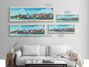 Southampton United Kingdom Wall Art, Panoramic Travel Poster, Panoramic Framed Canvas Print, City Wall Art, Wall Hanging Home Decor, Travel Art