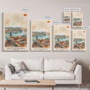 Gothenburg Sweden Harbor View Art, Framed Canvas Print, Living Room Wall Art, Travel Poster, Home Decoration