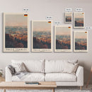 Halle Germany Scenic View Art, Framed Canvas Print, Bedroom Wall Art, Travel Poster Art, Home Decoration, German Wall Art