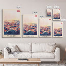 Klaipeda Lithuania Port City View, Framed Canvas Print, Travel Poster, Wall Art, Bedroom Decoration, Coastal Urban Scene, Nautical Artwork