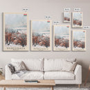 Nyiregyhaza Hungary Travel Poster Framed Canvas Print, Watercolor Painting, Scenic Wall Art, Home Decor, Hungarian Landscape, Rustic Art