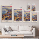 Randers Denmark Travel Poster Framed Canvas Print, Watercolor Painting, Scenic Wall Art, Home Decor, Danish Landscape, Classic Art
