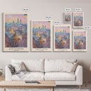 Zhytomyr Ukraine Travel Poster Framed Canvas Print, Watercolor Painting, Scenic Wall Art, Home Decor, Ukrainian Landscape, Perfect Gift