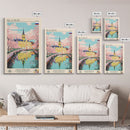 Belgorod Russia Travel Poster Framed Canvas Print, Midcentury Modern Art, Pop Art Wall Decor, Home Decor, Vacation Gift, Living Room Art