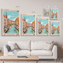 Horsens Denmark Travel Poster Framed Canvas Print, Midcentury Modern Art, Pop Art Wall Decor, Home Decor, Vacation Gift, Office Art