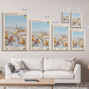 Kropyvnytskyi Ukraine Travel Poster Framed Canvas Print, Midcentury Modern Art, Pop Art Wall Decor, Home Decor, Vacation Gift, Office Art