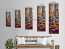 Tuscan Kitchen Wall Art Print Framed on Canvas, Tall Narrow Mediterranean Art, Housewarming Gift, Textured Oil Painting , Modern Art Print