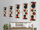 Retro Art Deco Geometric Patterns Wall Art Framed Canvas Print, Scifi / Science Fiction Decor